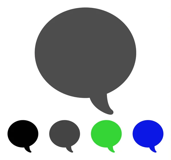 Message Bubble Flat Icon — Stock Vector