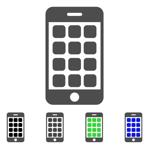 Mobilne aplikacje z płaskim ikona — Wektor stockowy