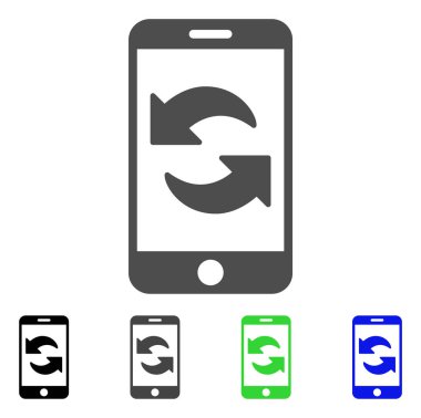 Smartphone düz kutsal kişilerin resmi Yenile