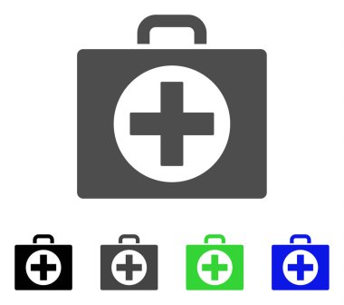 İlk yardım düz simgesi