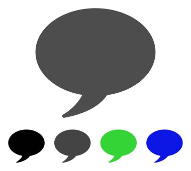 İleti balon düz simgesi