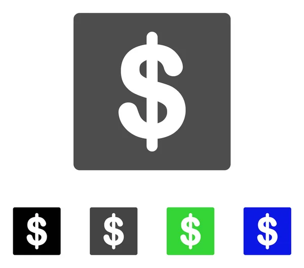 Icône plate financière — Image vectorielle