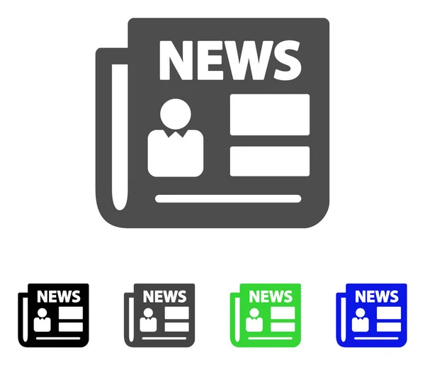 News Icône plate — Image vectorielle