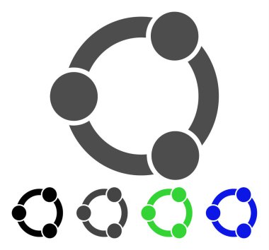 Ağ ilişkileri düz simgesi