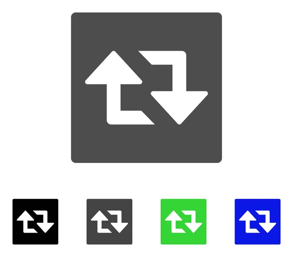 Rafraîchir les flèches icône plate — Image vectorielle