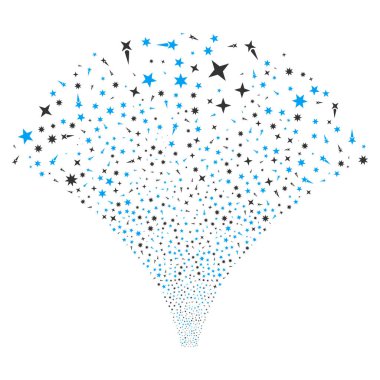 Kaynak akışı konfeti yıldız kutsal kişilerin resmi