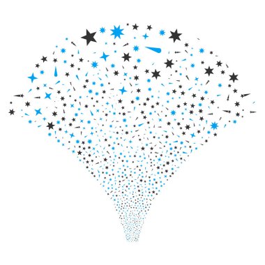 Kaynak akışı konfeti yıldız kutsal kişilerin resmi