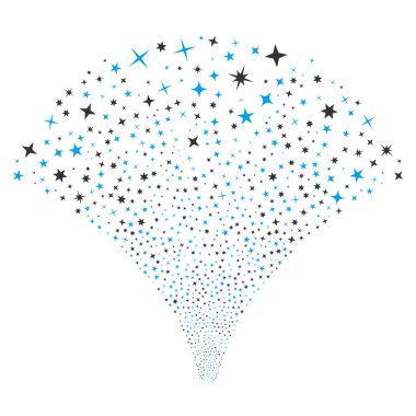 Kaynak akışı konfeti yıldız kutsal kişilerin resmi