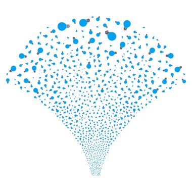 Kaynak akışı elektrikli ampul simgeleri