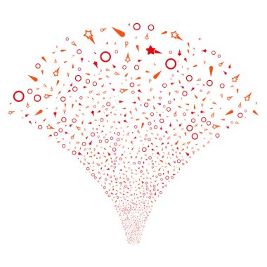 Kaynak akışı konfeti yıldız kutsal kişilerin resmi