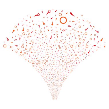 Kaynak akışı konfeti yıldız kutsal kişilerin resmi