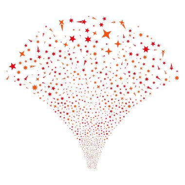 Kaynak akışı konfeti yıldız kutsal kişilerin resmi