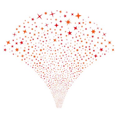 Kaynak akışı konfeti yıldız kutsal kişilerin resmi