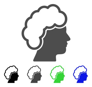 Sarışın profil düz simgesi