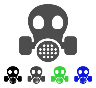 Gaz maskesi düz simgesi