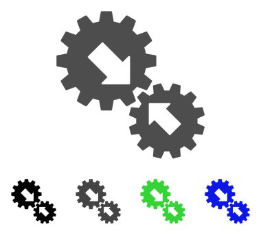 Entegrasyon vites düz simgesi