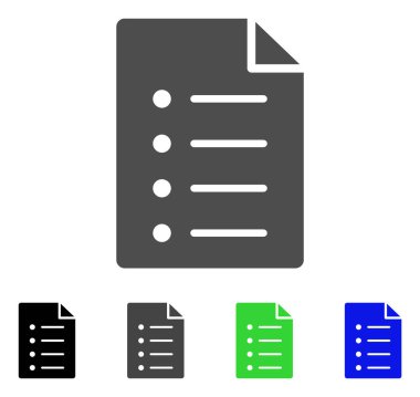 Liste sayfa düz simgesi