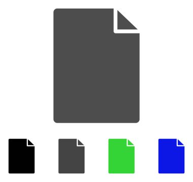 Yeni dosya düz simgesi