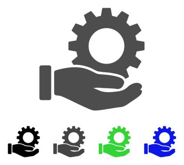 Hizmet vites düz simgesi