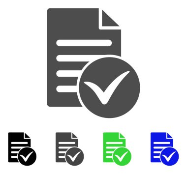 Test sayfası düz simgesi