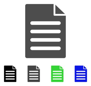 Metin sayfa düz simgesi