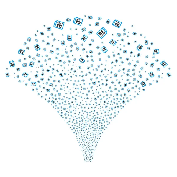 Fluxo fonte de ícones de jornal — Vetor de Stock