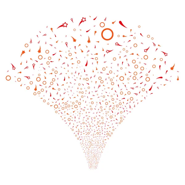 Kaynak akışı konfeti yıldız kutsal kişilerin resmi