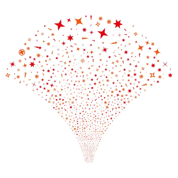 Kaynak akışı konfeti yıldız kutsal kişilerin resmi