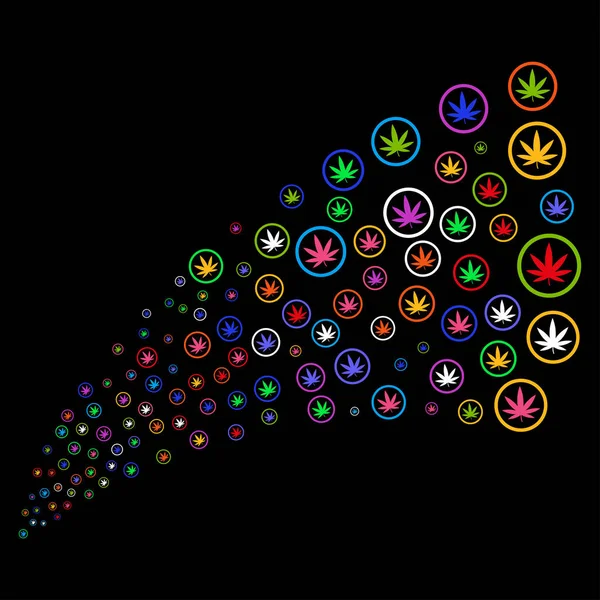 Källa Stream av Cannabis — Stock vektor