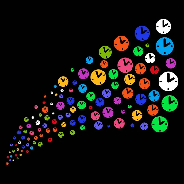 Fonte Fluxo de Relógio — Vetor de Stock