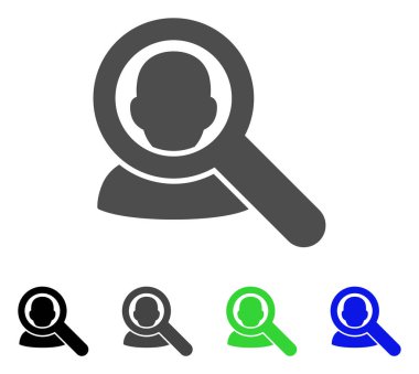 Kullanıcı düz simgesini bulun