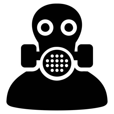 Toksik iş düz simgesi