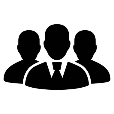 Kullanıcı grubu düz simgesi