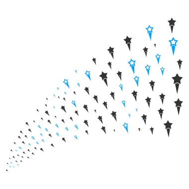 Kaynak akışı konfeti yıldız