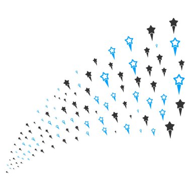 Kaynak akışı konfeti yıldız