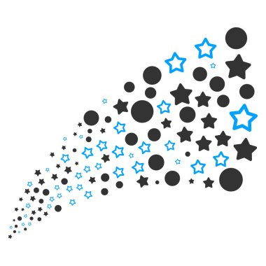 Kaynak akışı konfeti yıldız