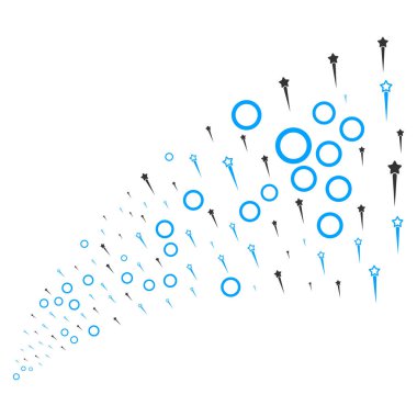 Kaynak akışı konfeti yıldız