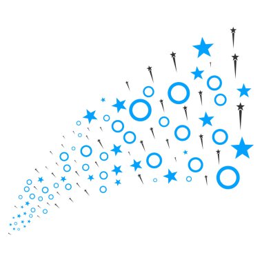 Kaynak akışı konfeti yıldız