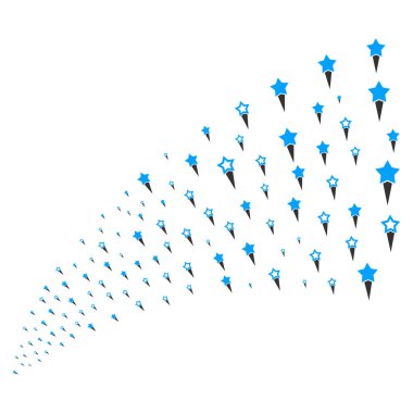 Kaynak akışı konfeti yıldız