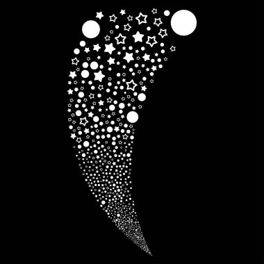 Konfeti yıldız rastgele akım