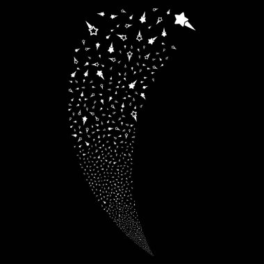 Konfeti yıldız rastgele akım