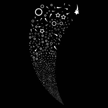 Konfeti yıldız rastgele akım