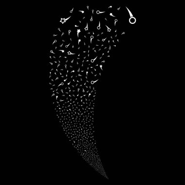 Konfeti yıldız rastgele akım