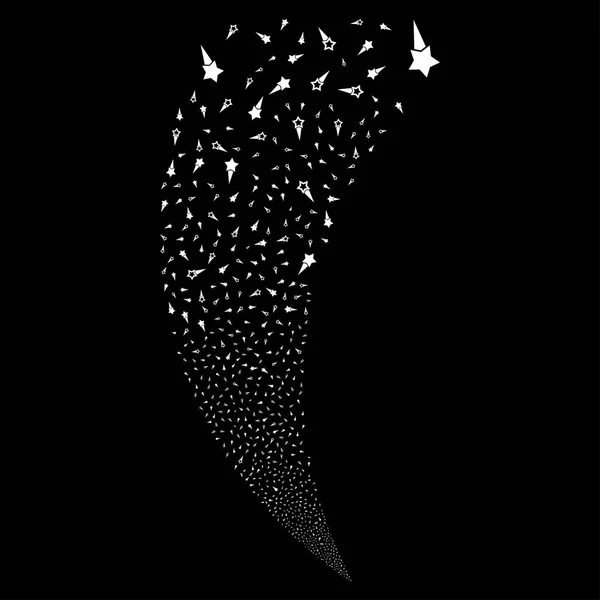 Étoiles confettis flux aléatoire — Image vectorielle