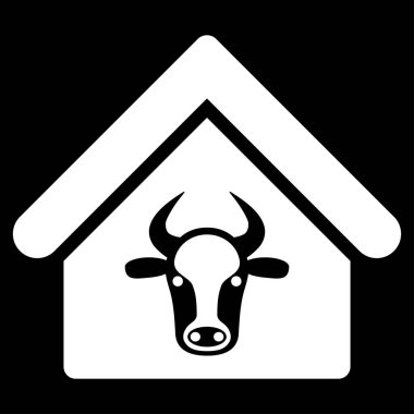 Sığır çiftliği düz vektör simgesi