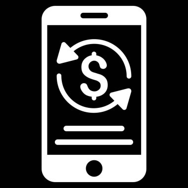 mobil ödeme düz vektör simgesi