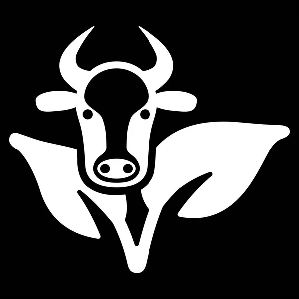 Bull i roślin płaskie Vector Icon — Wektor stockowy