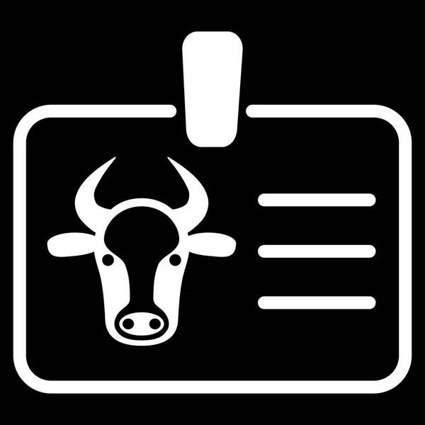 Insignia de vaca Vector plano Icono — Vector de stock