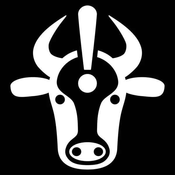 Krowa o błędzie płaskie wektor ikona — Wektor stockowy