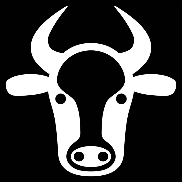 Krowiego głowę płaskie wektor ikona — Wektor stockowy